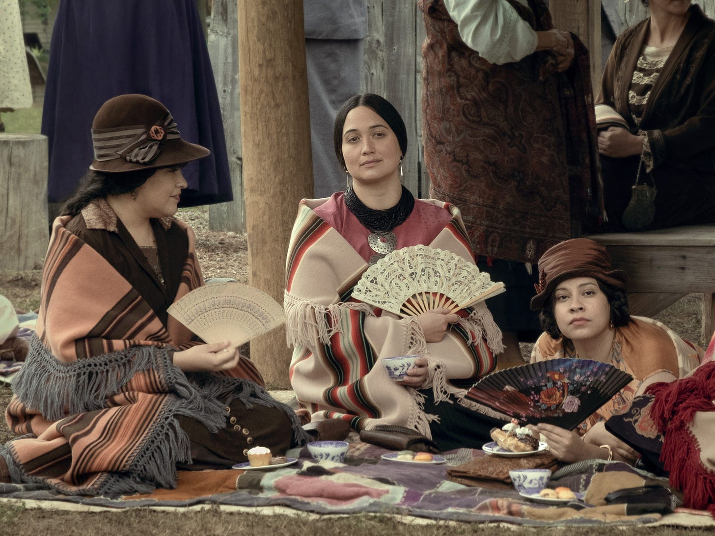Traditional Osage Design Shines in 'Killers of the Flower Moon' | Vogue Traditional Osage Design Shines in 'Killers of the Flower Moon' | Vogue